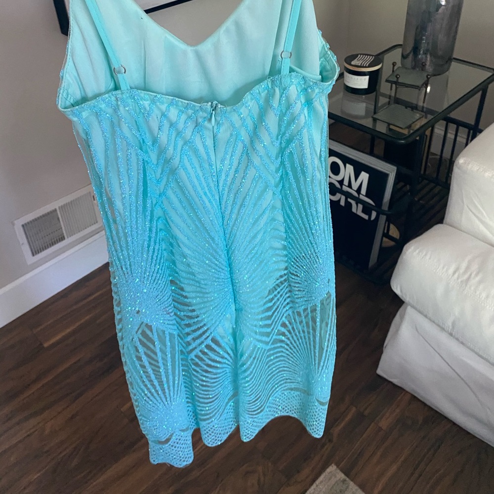 Pretty little thing blue sequin dress